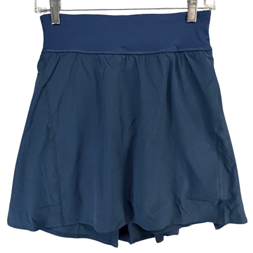 Spanx Get Moving Booty Boost Skort Womens S Blue Tennis Golf Athletic UPF 50+
